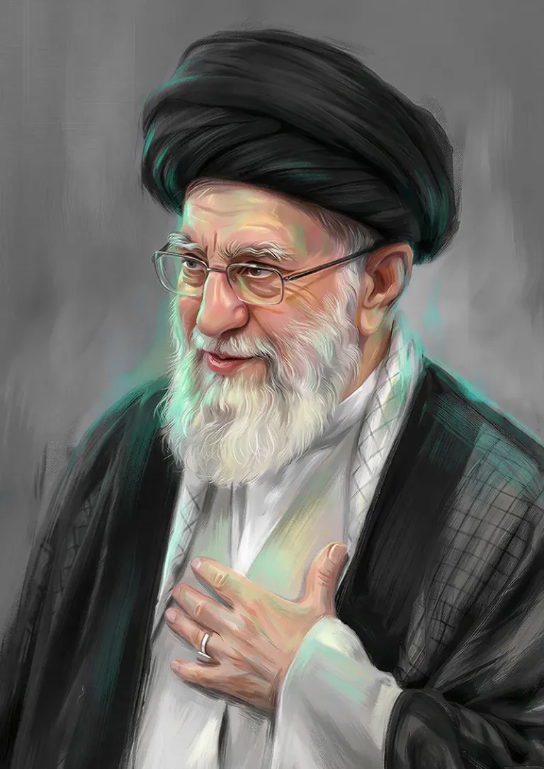 پرتره شهید آیت الله العظمی خامنه‌ای