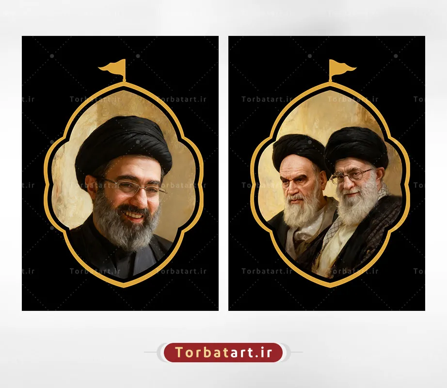 طرح لایه باز قاب عکس رهبران انقلاب